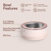 image:imageSTANLEY Pet Bowl  3Cup 24 oz Insulated Stainless Steel Dog amp Cat Bowl  SplashResistant Lid  Dishwasher Safe  BPAFree  Black 20Rose Quartz